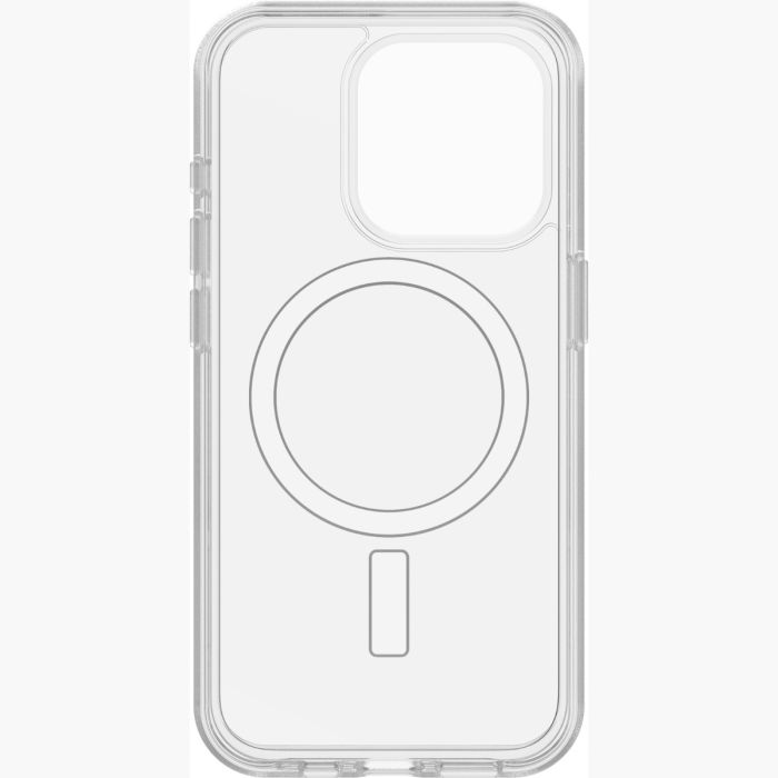 כיסוי שקוף MagSafe לאייפון 15 פרו, OtterBox Clear Symmetry MagSafe Case for iPhone 15 Pro