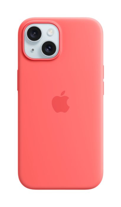 כיסוי סיליקון לאייפון 15 iPhone 15 Silicone Case with MagSafe - Guava