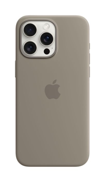 כיסוי סיליקון לאייפון 15 פרו מקס iPhone 15 Pro Max Silicone Case with MagSafe - Clay