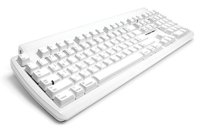 מקלדת חוטית תואמת אפל מק עברית - אנגלית Matias Tactile Pro Keyboard for Mac - Silver US Layout