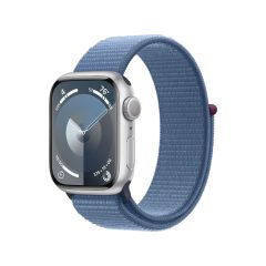 שעון אפל Apple Watch Series 9 GPS 41mm Silver Aluminum Winter Blue Sport Loop MR923QI/A