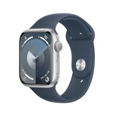 שעון אפל Apple Watch Series 9 GPS 45mm Silver Aluminum Storm Blue Sport Band M/L MR9E3QI/A