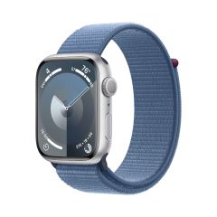 שעון אפל Apple Watch Series 9 GPS 45mm Silver Aluminum Winter Blue Sport Loop MR9F3QI/A