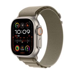 שעון אפל Apple Watch Ultra 2 GPS + Cellular 49mm Titanium Olive Alpine Loop MREX3HB/A