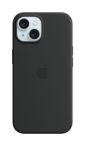 כיסוי סיליקון לאייפון 15 iPhone 15 Silicone Case with MagSafe - Black