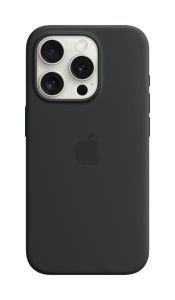 כיסוי סיליקון לאייפון 15 פרו iPhone 15 Pro Silicone Case with MagSafe - Black