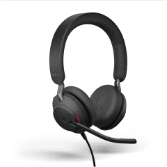 אוזניות חוטיות Jabra Evolve2 40 Black USB-C Headset MS Compatible